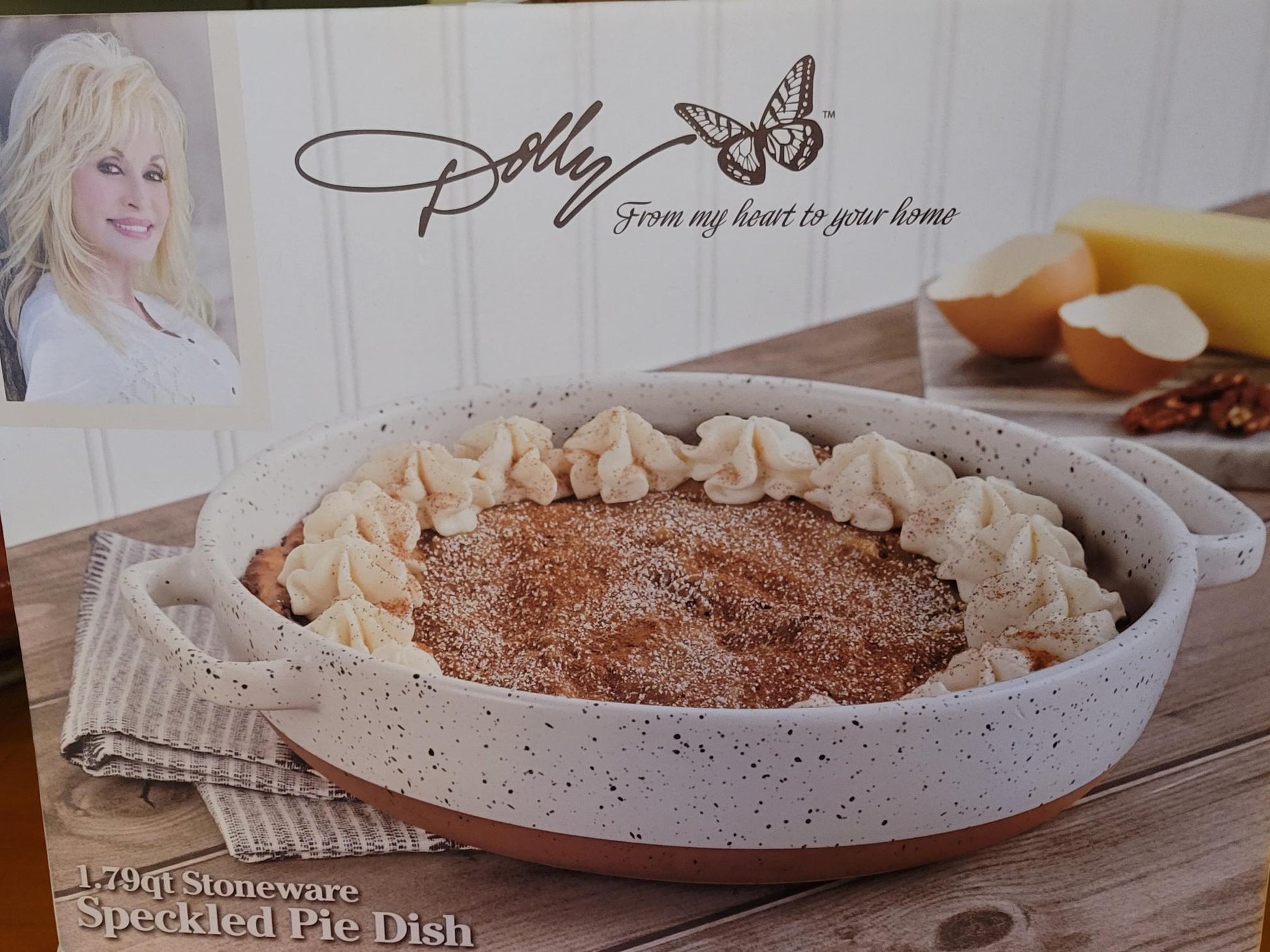 Dolly Parton Stoneware Speckled Pie Dish