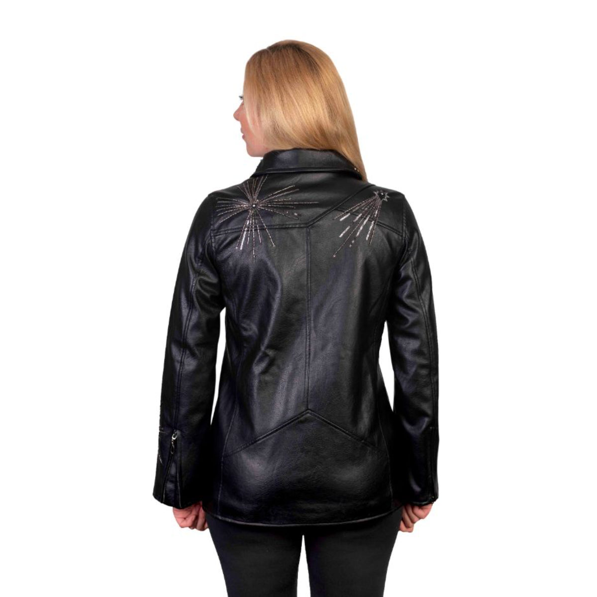 Ameri Mode Black Leather Women's Jacket