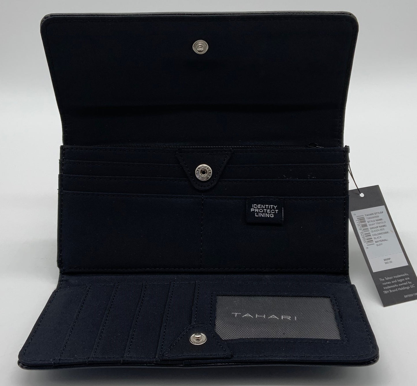 Tahari- Tri-fold snap wallet