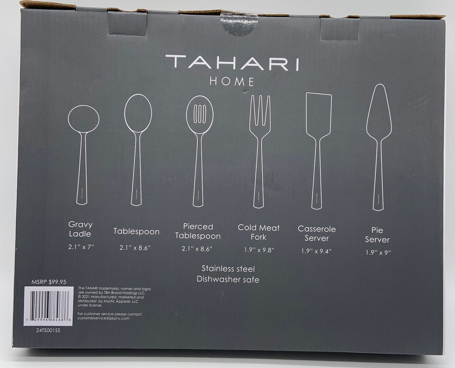 Tahari Home- 6pc Stainless Steel Serving Set